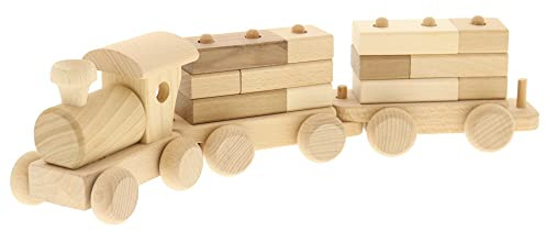 HOFMEISTER® Zug und 2 Waggons, mit Bauklötzen