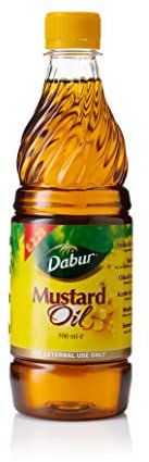 Dabur Indian Mustard Oil - 500ml, Enriched With Mustered, Authentic Indian Mustard Oil, Perfect For Traditional Indian Cooking