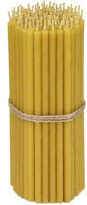 NKlaus 2X 327g. Candele d'altare in cera d'api di qualità ecclesiastica candele sottili rituali (circa 200 pezzi) 40168