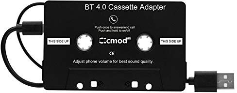 CICMOD Kassetten Adapter für Autoradio Car Tape Kassettenadapter AUX Adapter KFZ Kassenadapter Schwarz