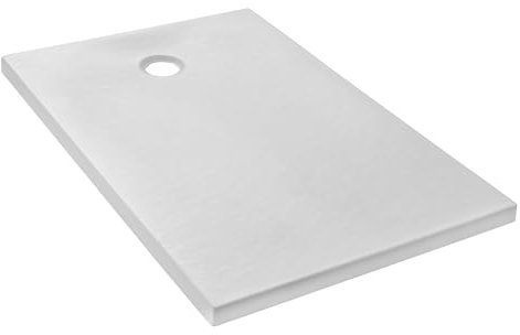Jacob Delafon - Receveur de Douche Extra-Plat IPSO - Fabrication Française - Matériaux Recyclés - Sans Ressaut - Antidérapant & Antifongique - 120x80x3,5 cm - Texture Pierre, Blanc Mat - E62303-WPM