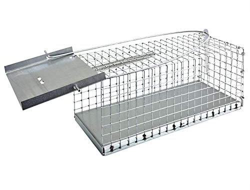 Lebendfalle Tierfalle Mäusefalle Mausefalle Rattenfalle Drahtfalle Maus Ratte Mäuse Maeuse Ratten Stabil Falle Umsiedeln Lebend Robust 27 x 11 x 11 cm Petigi