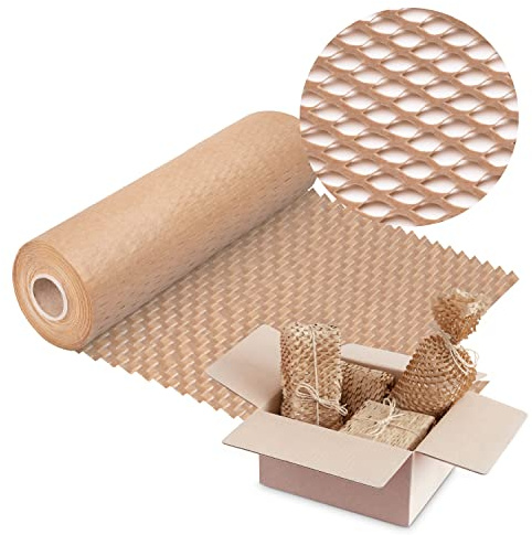 V1 TRADE Bikakepapper – Rulle 40 cm x 25 m – Brunt Kraftpapper 90 g/m² | Slitstarkt bikakepapper för att skydda, linda in och fylla ut produkter vid packning, frakt, flytt och säker förvaring.
