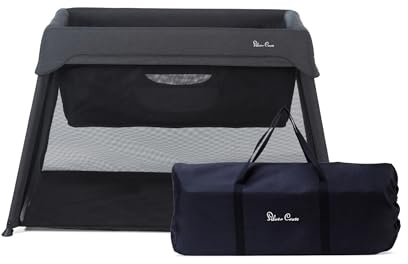 Silver Cross - Slumber 3-in-1 Travel Cot - Travel Cot/Crib - Baby Travel - Compact Travel System - Carbon