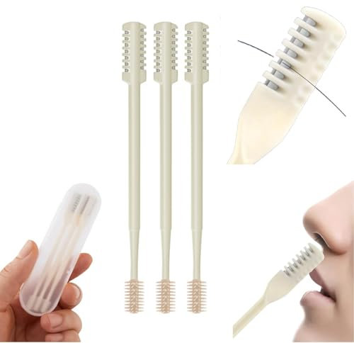 Auiremrti Set di Tagliapeli per Il Naso in 3 Pezzi - Coltello per Peli del Naso A Doppia Faccia, Efficace Strumento di Rimozione dei Peli del Naso per Uomini E Donne, Pratico Rasoio per Il Naso