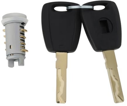 SG Store 1 Cilindro Serratura Porta Con Chiavi Compatibile Con Fiat 500 2007-2022 Compatibile Con Fiat Punto 188 1999-2010 OE 71771348 39,4x19,7mm Gruppo Serratura Porta Veicolo