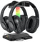 WallarGe Cuffie wireless per guardare la TV con trasmettitore RF, cuffie Bluetooth over--on per TV, wireless, per anziani, nessun ritardo di sincronizzazione labiale, plug & play, set di due