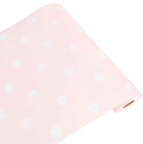 CREATCABIN Tappetino per Cassetti Tappetino per Cassetti Antiscivolo Rivestimenti Ripiani Rivestimenti Armadi Rotoli Tappetini Protettivi Rosa A Pois Rivestimenti Impermeabili 300x30cm