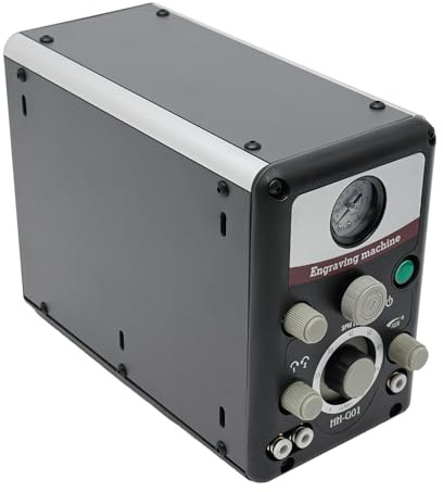 Macchina per incisione pneumatica per gioielli, macchina per incisione da tavolo, con pedale e strumento di pressione dell'aria, 80 W, potenza 400-8000 giri/min, per incisioni precise