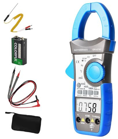 AD AC Clampmeter Multimeter Digital Clamp Meter GR-870C Test Zangenamperemeter Widerstand Kapazität Diode LCD Hintergrundbeleuchtung Data Holding Strom Testen