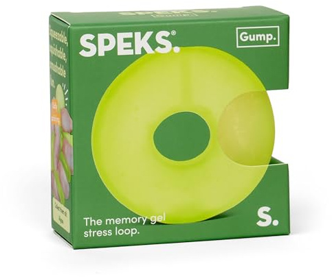 SPEKS Gump Loop | Alghe | Giocattolo antistress ultra morbido per adulti e adolescenti | Divertente giocattolo antistress a forma di palmo, con anello di memoria comprimibile con imbottitura in gel
