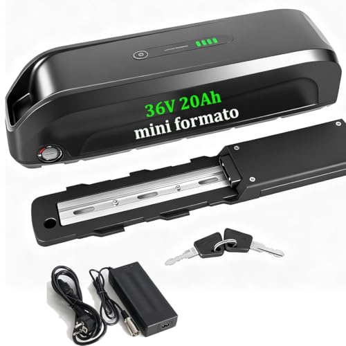 (LG/cella) Batteria per biciclette elettriche 36V 20.8Ah per motori da 250 W, 500 W per biciclette elettriche - 6 perni - Piccole dimensioni -