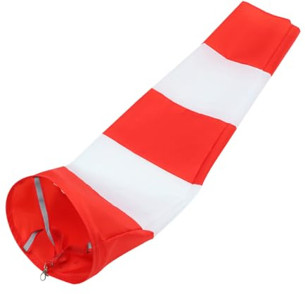 Ciieeo Manga de Viento Direccional para Exteriores Jardín, Bolsa Reflectante de Oxford 100 Cm Rojo y Claro, Indicador Resistente Viento, Lluvia y Sol, Decoración Colgante Práctico