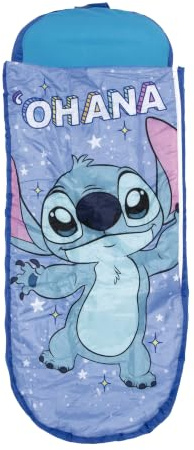 Disney Lilo & Stitch Inflatable Air Bed & Sleeping Bag for Kids Ages 3+ | Officially Licensed Character Design for Travel, Sleepovers & Camping, Portable with Pump, Indoor & Outdoor, Washable Covers