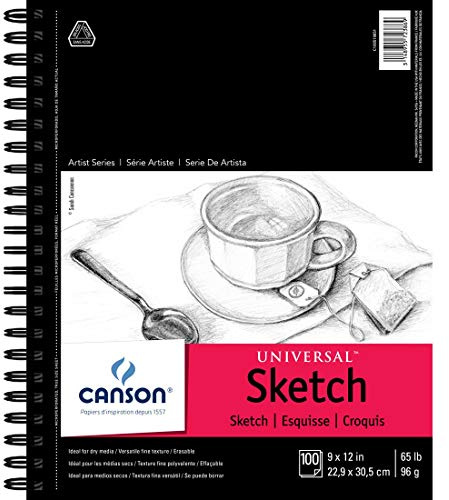 Canson Universal Heavyweight Sketch Pads, 9 in. x 12 in., 100 Sheets