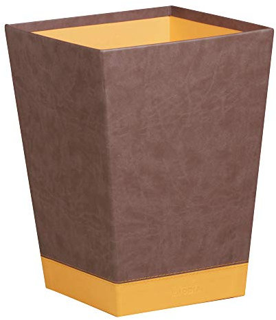 Rhodia 318823C Papierkorb (24 x 24 x 32 cm, Kunstleder, elegant und praktisch, ideal für Ihr Büro) 1 Stück, schokoladenbraun