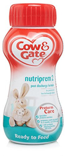 Cow and Gate Nutriprem 2, Ready to Use Baby Milk, 200ml, Pack of 12