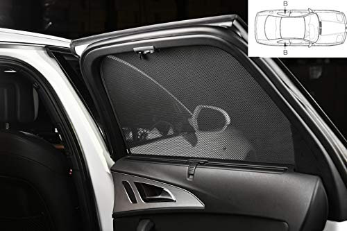 Satz Car Shades (Hintertüren) kompatibel mit BMW 3er E90 Limousine 2005-2012 (2-teilig) - Passgenaue Sonnenschutzblenden
