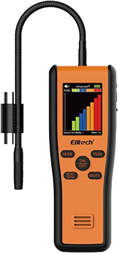 Elitech Détecteur de réfrigérant CO₂ Infrarouge - Moniteur de dioxyde de Carbone Portable Haute précision pour systèmes HVAC avec écran LCD et Alarme