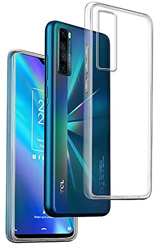 REY Cover in Gel TPU Trasparente per TLC 20S - TCL 20L - TCL 20L+, Ultra Sottile 0,33 mm, Morbido Flessibile, Custodia Silicone