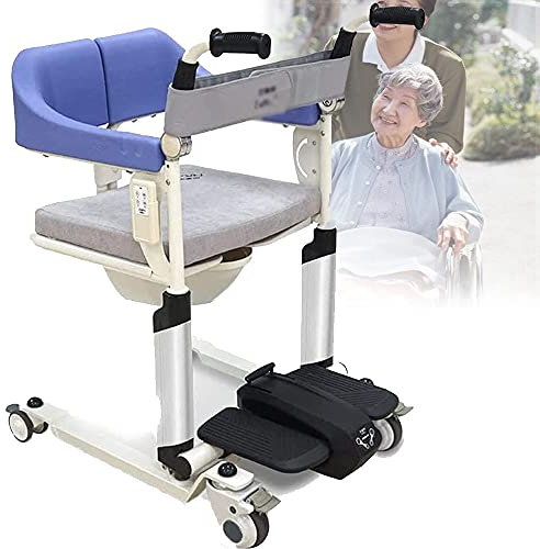 GBHJJ Sollevatore Disabili Elettrico, Sollevatore Portatile per Il Paziente, Sollevatore Multifunzionale per Il Trasferimento del Paziente Completo per Anziani Disabili con Sedile Imbottito, Casa