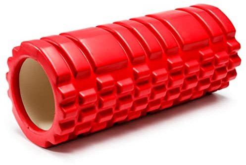 eBoutik - Foam Massage Roller for Deep Tissue & Muscle Relief - Xmas Trigger Point Massager for Back, Legs, Neck & Calves – Ideal for Yoga, Pilates, Gym Recovery – Gift for Christmas (Red)