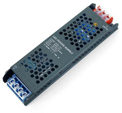 KSIBNW 12V LED Trafo, 230V auf 12Volt Transformator 12V 16,6A 200W LED Extra Dünn Treiber Netzteil Adapter Schalt Niedervolttrafo, AC 230Volt to DC 12Volt 16,6A 200W Konstantspannungs Netzteil