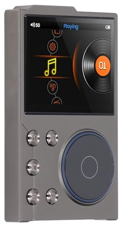 HiFi MP3-spelare, Förlustfri DSD FLAC HD-musikspelare med Bluetooth 5.3, 2,4 Tums Skärm Bärbar Digital Ljudspelare med 16 GB Minne, Lång Batteritid, Stöd Upp Till 256 GB