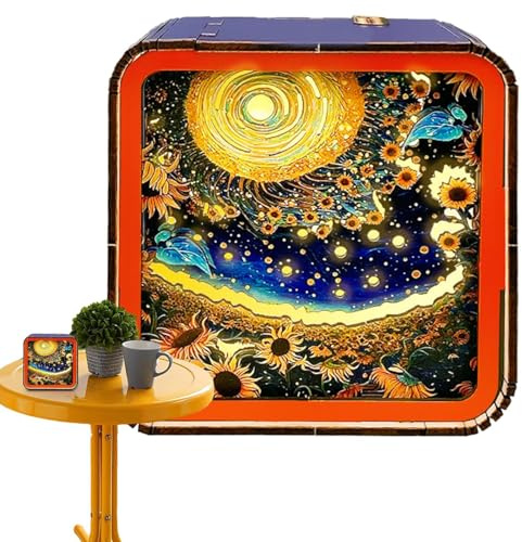 Luz Nocturna De Rompecabezas De Madera,Luz Nocturna De Rompecabezas De Madera - Rompecabezas de Madera de paisajes con luz | Luz Nocturna de Rompecabezas de Madera, decoración del hogar para dor