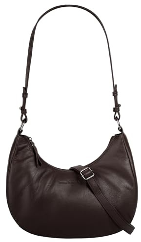 bruno banani Umhängetasche Echt Leder Damen Handtasche aus echtem Leder | 2in1 Schultertasche | Crossbody Bag mit Handyfach braun 022202