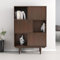 IDIMEX Highboard Simona mit 3 Türen, Nussbaum Farben– Wohnzimmer Kommode mit Push-to-Open Regal mit Türen Vintage Highboard Wohnzimmerschrank Modern Retro Schrank Holz Design Highboard Nussbaum
