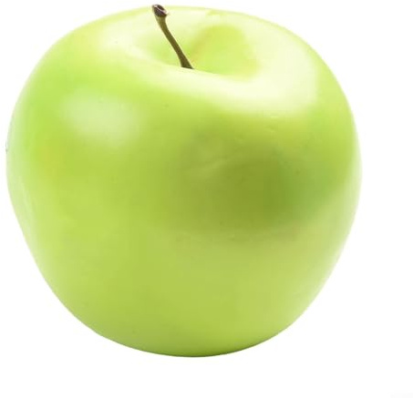 Bulevisiter 10 manzanas artificiales grandes rojas y verdes, frutas decorativas para cocina, hogar, alimentos, decoración para el hogar, jardín (verde)