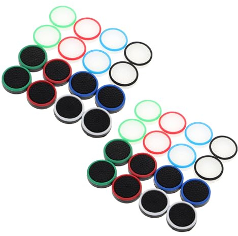 HIAKDOFT 32 Pezzi Cappucci per Joystick Fosforescenti in Silicone Antiscivolo per Controller di Console Copertura per Thumb Stick con Impugnatura Morbida e Protezione Resistente per