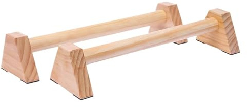 Soporte para flexiones 1 par de barras paralelas diseño cuadrilátero con mango for flexiones y almohadillas goma for madera(50cm)