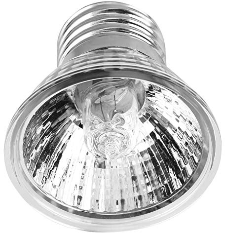 Acouto Lampada Riscaldante per Terrari a Infrarossi Luce Riscaldante per Rettili in Ceramica 50 W da 220 a 240 V per Lucertola Tartaruga Anfibio Serbatoio Crogiolarsi Utilizzare Supporto Calcio (25W)