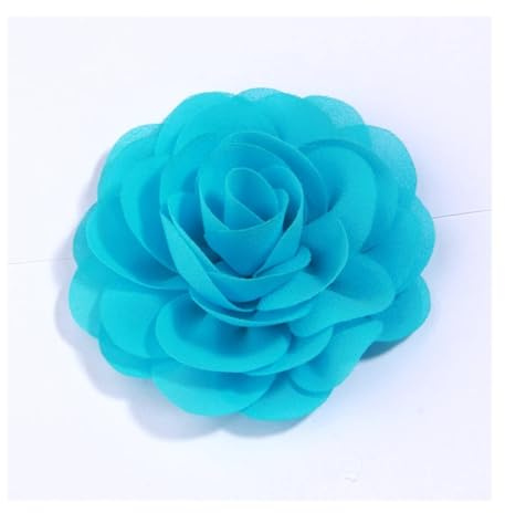Tygblommor 5 st 8 cm tygblad chiffong vallmo konstgjorda blommor för klänning bröllop hattar pannband brosch DIY heminredning hantverksprojekt