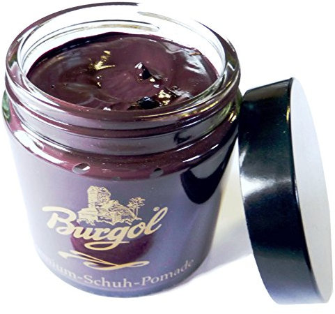 Burgol Pomade + McLacesTiegelbürste (Bordeaux)