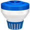 Housolution Dispensador de Cloro Flotante de 8.0, Gran Capacidad para Tabletas de Cloro de 3.0, Flotador de Tableta de Liberación Ajustable para SPA de Piscina Interior y Exterior, Azul y Blanco