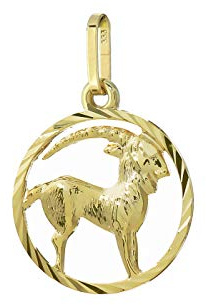 NKlaus Steinbock Sternzeichen 333 8 Karat Gelbgold 15mm Kettenanhänger Horoskop Zodiak 9158