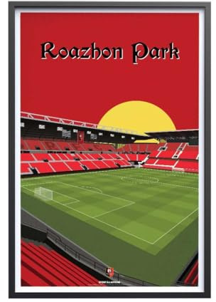 Sport à l'Affiche - Art Poster - Stade Rennais F.C. - Roazhon Park 30x40 cm