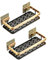 HSIULMY Shower Caddy, Gold Wall Mount Bathroom Shelf Organiser, 2 Pack Kitchen Shelf, Shower Accessories With No Drilling Self Adhesive