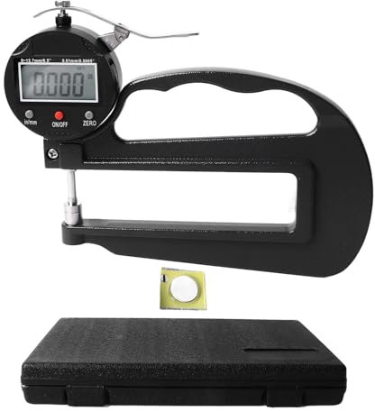 BRILVERDE Jauge D'épaisseur Numérique, 0,0005 Pouces, Résolution 0,01 Mm, Plage de 0 à 12,7 X 120 Mm, Outil de Jauge D'épaisseur en Métal pour Le Traitement Mécanique