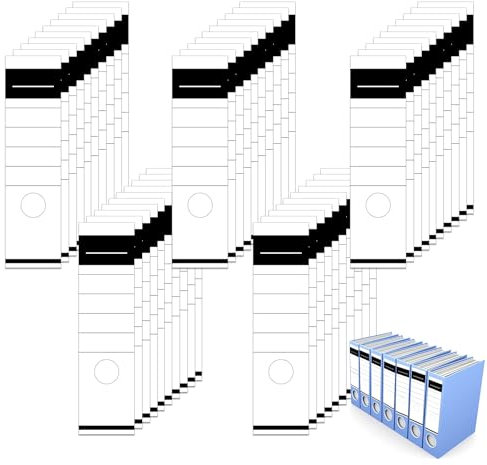UICCVOKK 50 Stück Ordnerrücken Selbstklebend, Ordnerrücken, Weiß Ordner Rückenschilder, 50x Ordneretiketten,3.6 x 19cm Selbstklebend Aufkleber für 5cm Leitz Ordner