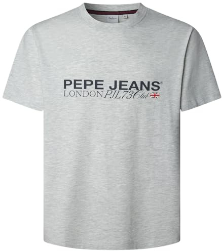 Pepe Jeans Matthew tee Camiseta, Gris (Light Grey Marl), XL para Hombre
