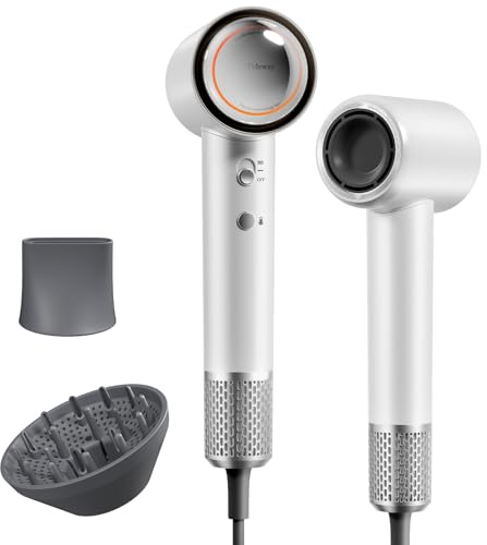 Tideway Hair Dryer Professional High-Speed Ionic Blow Dryer 110,000 RPM, Compact Hair Dryer with Magnetic Diffuser, Fast Drying with Brushless Motor Low Noise Smart Temperature Control-H11