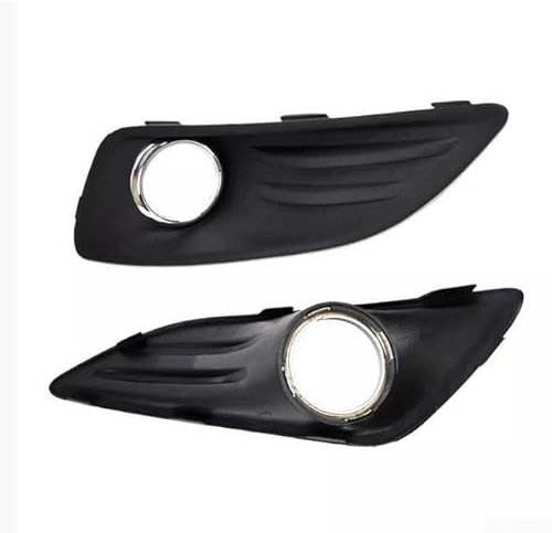 CNANRNANC Front Bumper Lower Fog Light Grille Cover Trim For Ford Fiesta 2013-2016 Black ABS Mesh Frame