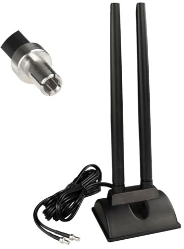 BOOBRIE TS9 Antenne 5G 4G Antenne 5dBi High Gain 2400Mhz-5800 MHz Dual MIMO TS9 Magnetfußantenne mit 2 m RG174 Koaxialkabel für 4G LTE Router, WLAN-Hotspot, industrielle IoT-Geräte