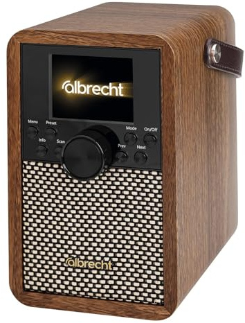 Albrecht DR 710 – bärbar DAB digitalradio med kristallklart ljud och ASA-varningsmeddelanden | BT 5.3 | 2000 mAh batteri | Musikstreaming via smartphone, SD-kort och USB