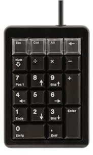 CHERRY G84-4700, Programmierbares Keypad, Deutsches Layout mit Numerik-Block, Kabelgebunden (USB-Anschluss), Plug & Play, Mechanische ML Switches, Schwarz