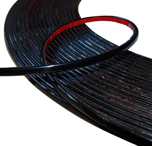AERZETIX: 6mm 4.5m Bande Baguette adhésive Couleur Noir pour Auto Voiture Moto